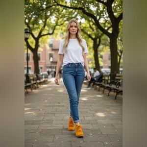 1960’s 70’s Mustard Colored Suede Ankle Boots Shoes Oxford Low Heel  Size 6.5